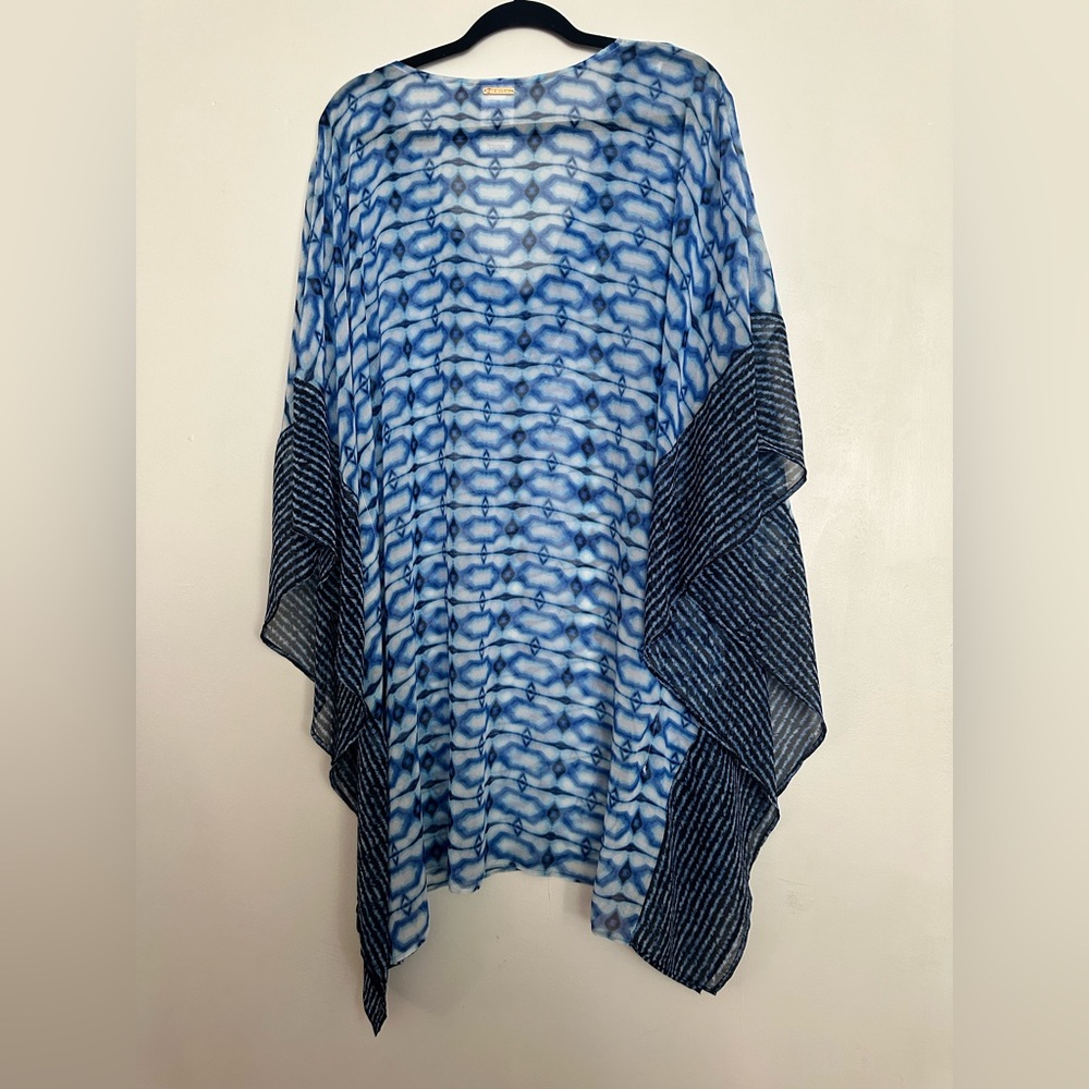 MICHAEL Michael Kors Blue Artistic gradient pattern Cover Up - Picture 5 of 6